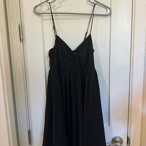 Elegant Black Spaghetti Strap Dress